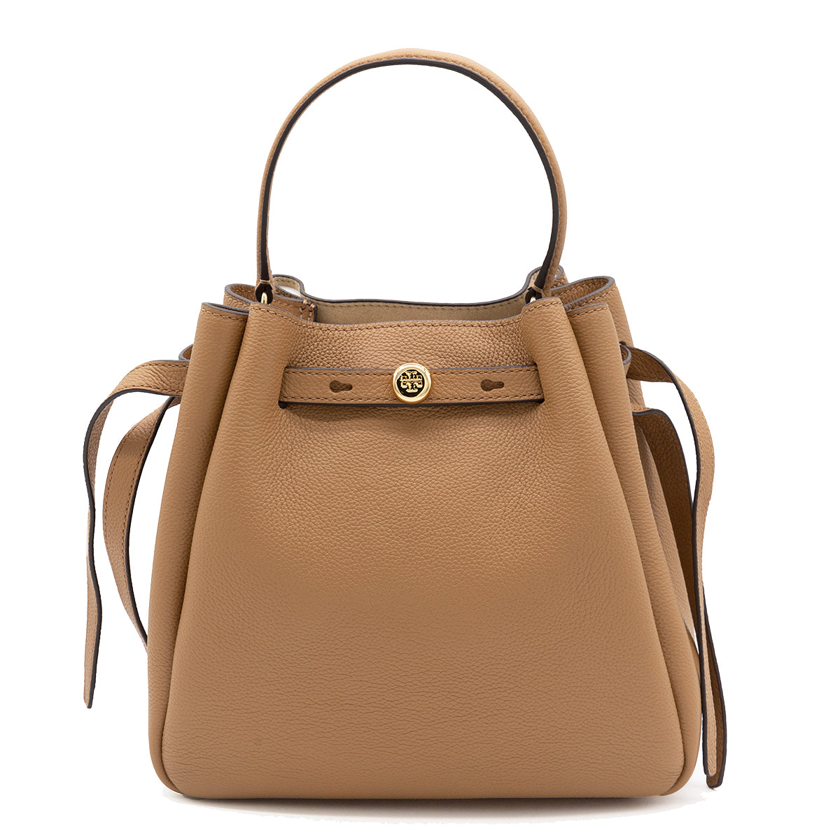 BROWN LEATHER ROMY SATCHEL BAG
