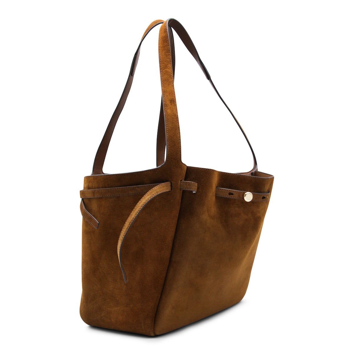 BROWN LEATHER ROMY TOTE