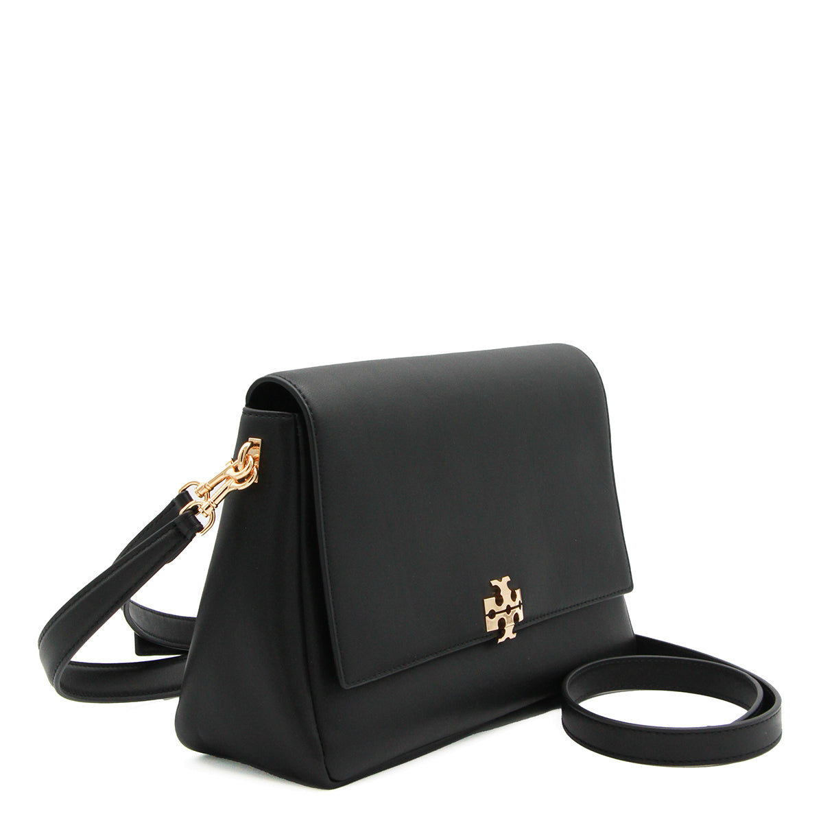 BLACK LEATHER CHARLIE MEDIU SHOULDER BAG