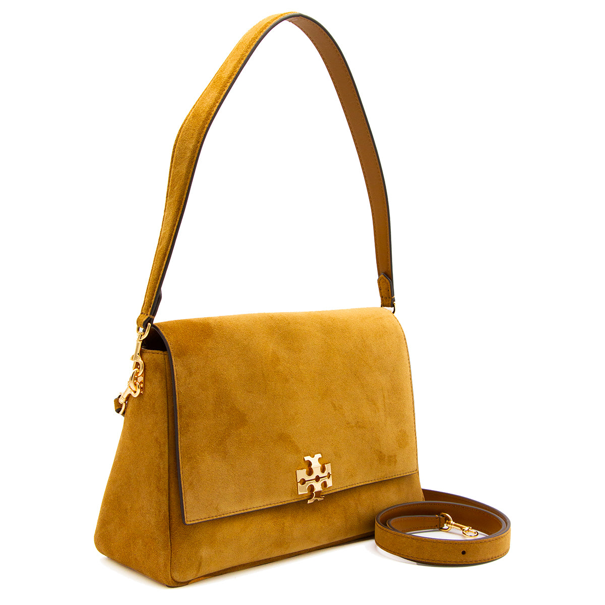 TOFFEE SUEDE CHARLIE SHOULDER BAG