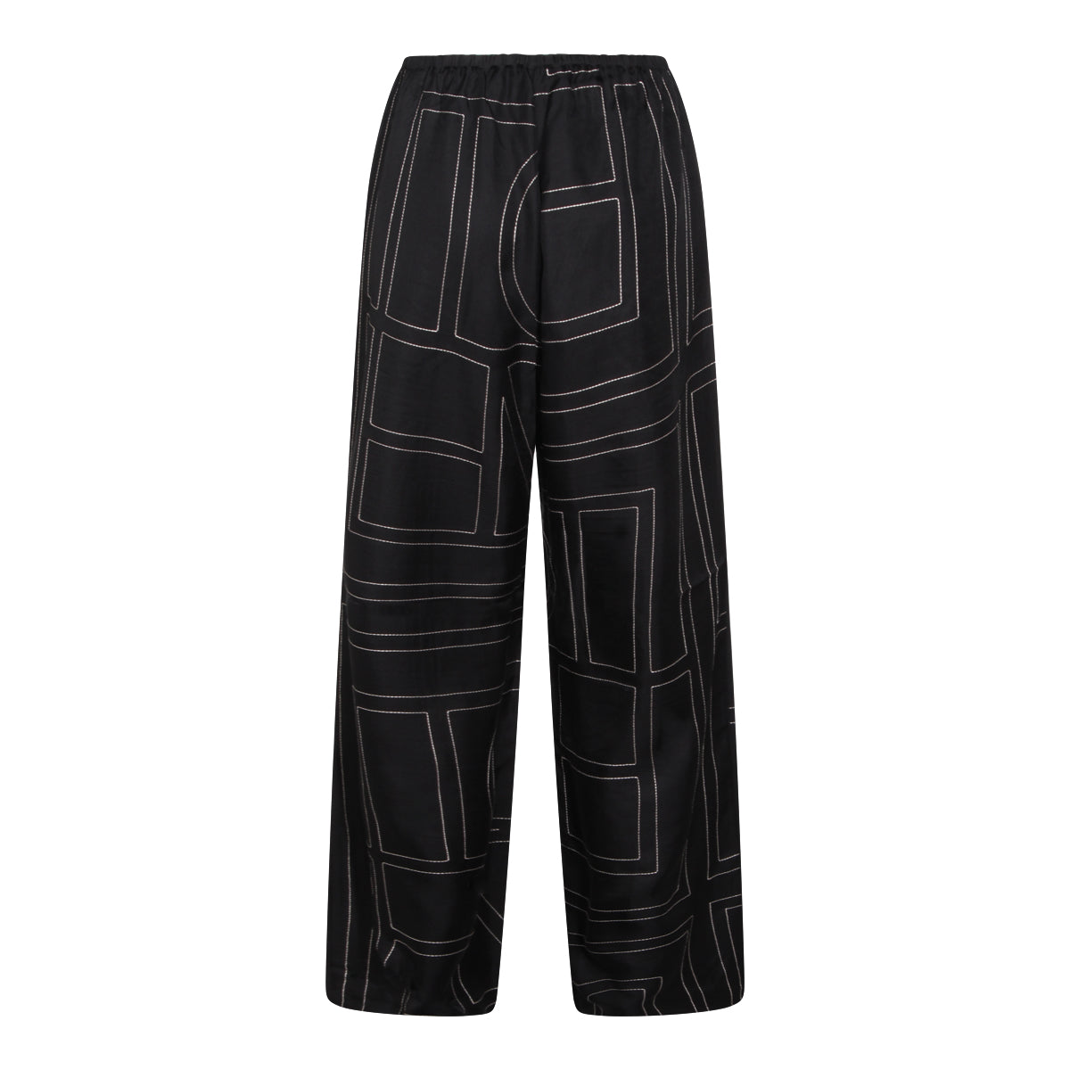 BLACK SILK PANTS