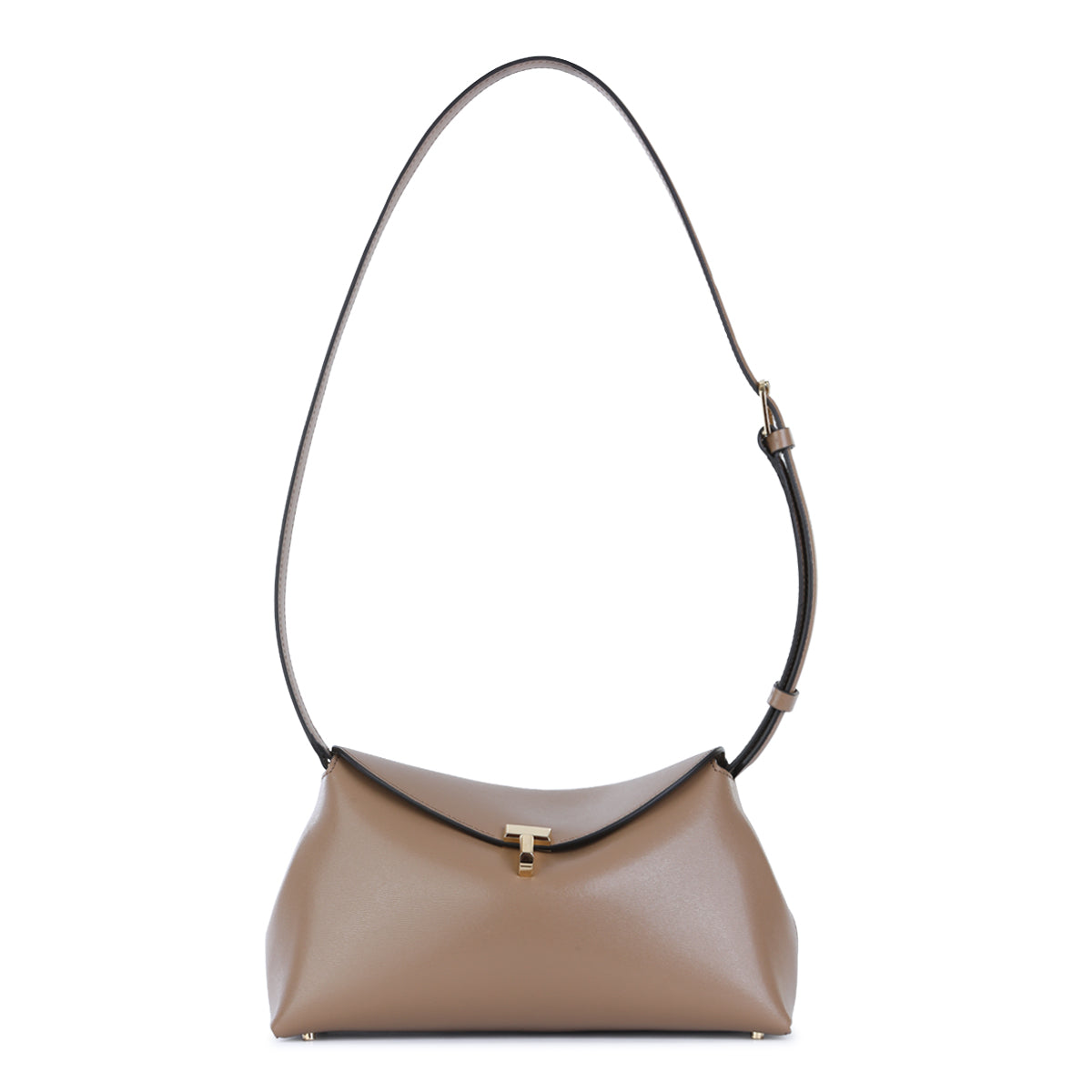CAMEL LEATHER CROSSBODY BAG