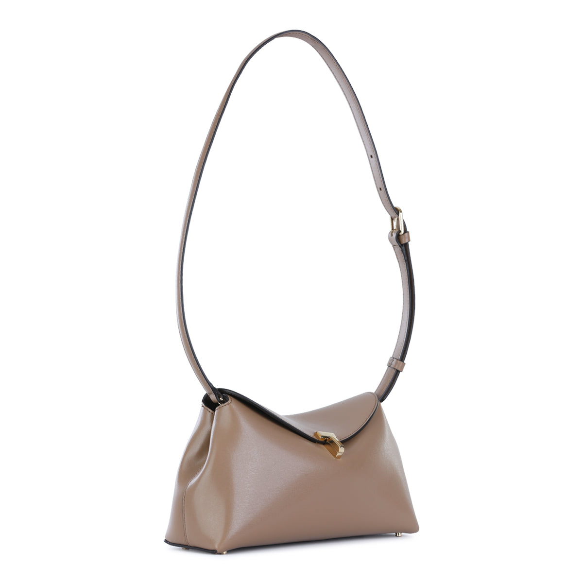 CAMEL LEATHER CROSSBODY BAG
