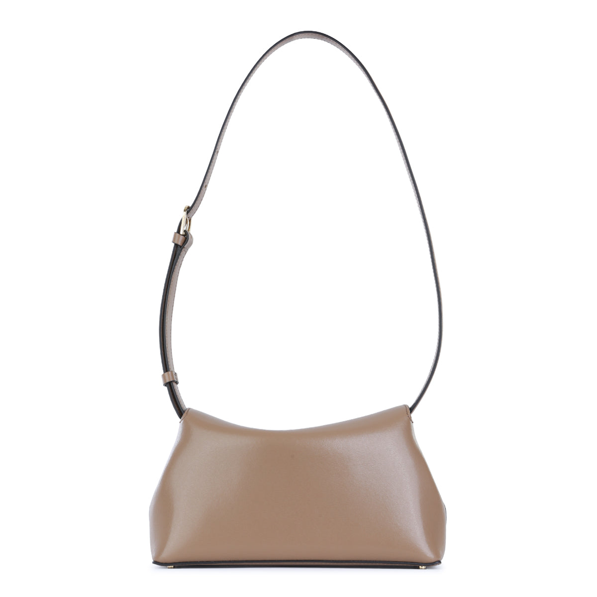 CAMEL LEATHER CROSSBODY BAG