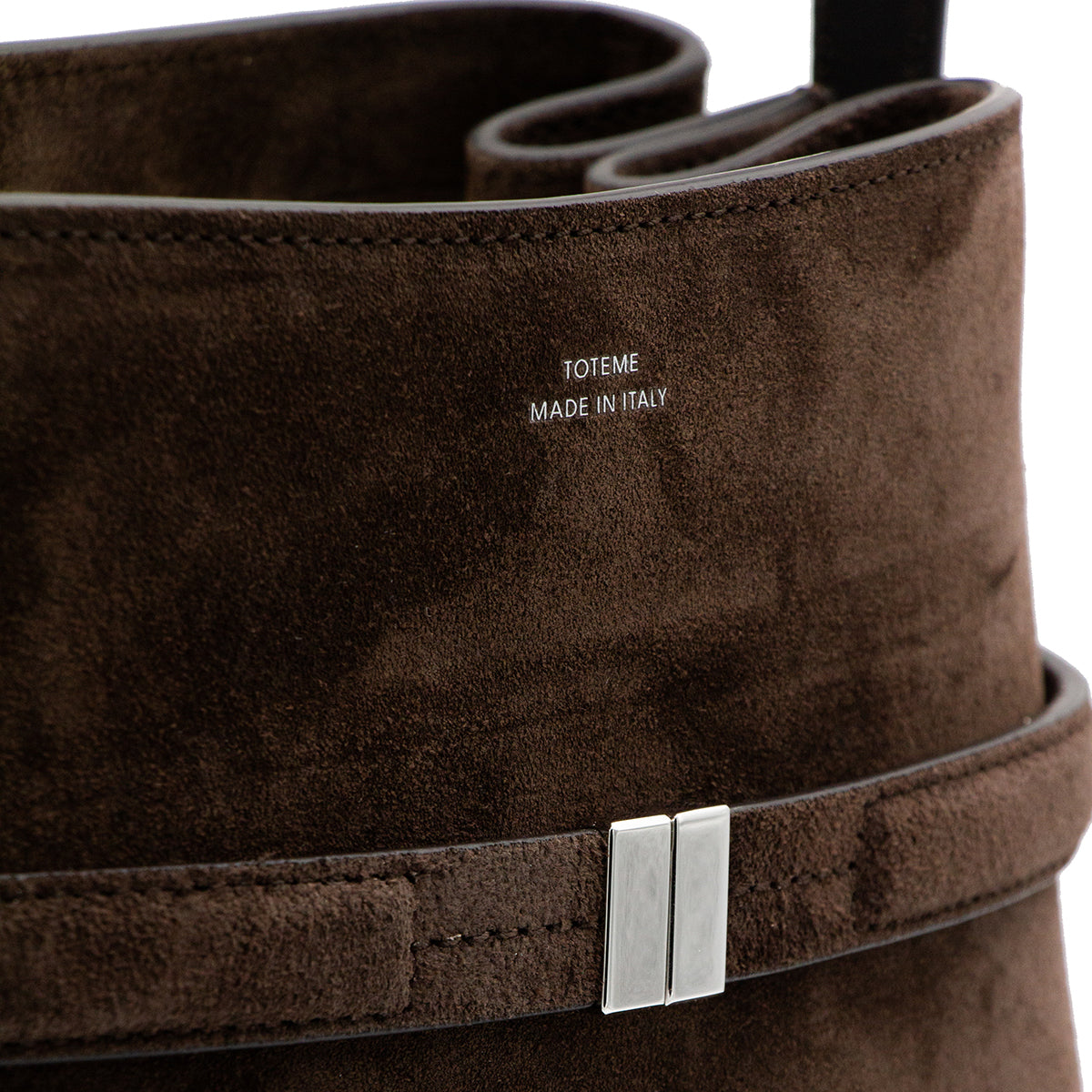 BLACK SUEDE BELTED SATCHEL BAG