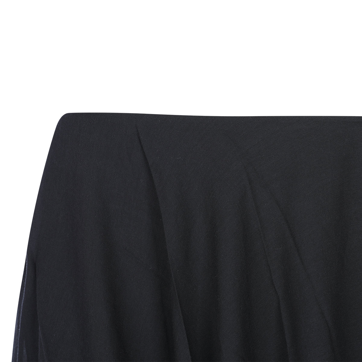 BLACK COTTON BLEND COCOON SKIRT