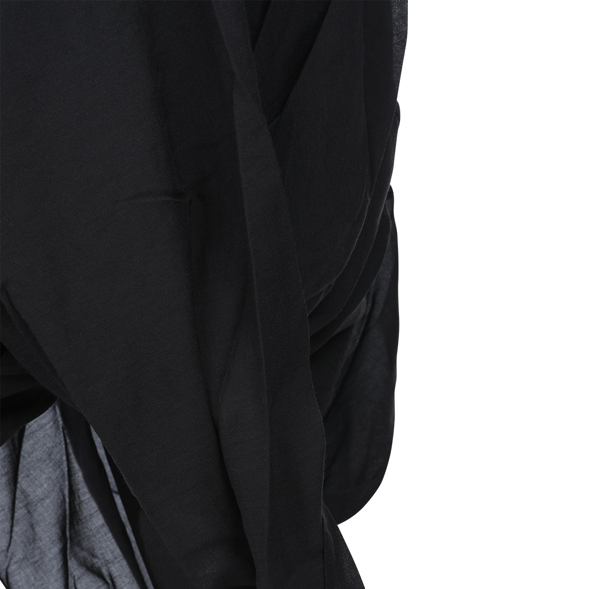 BLACK COTTON BLEND COCOON SKIRT