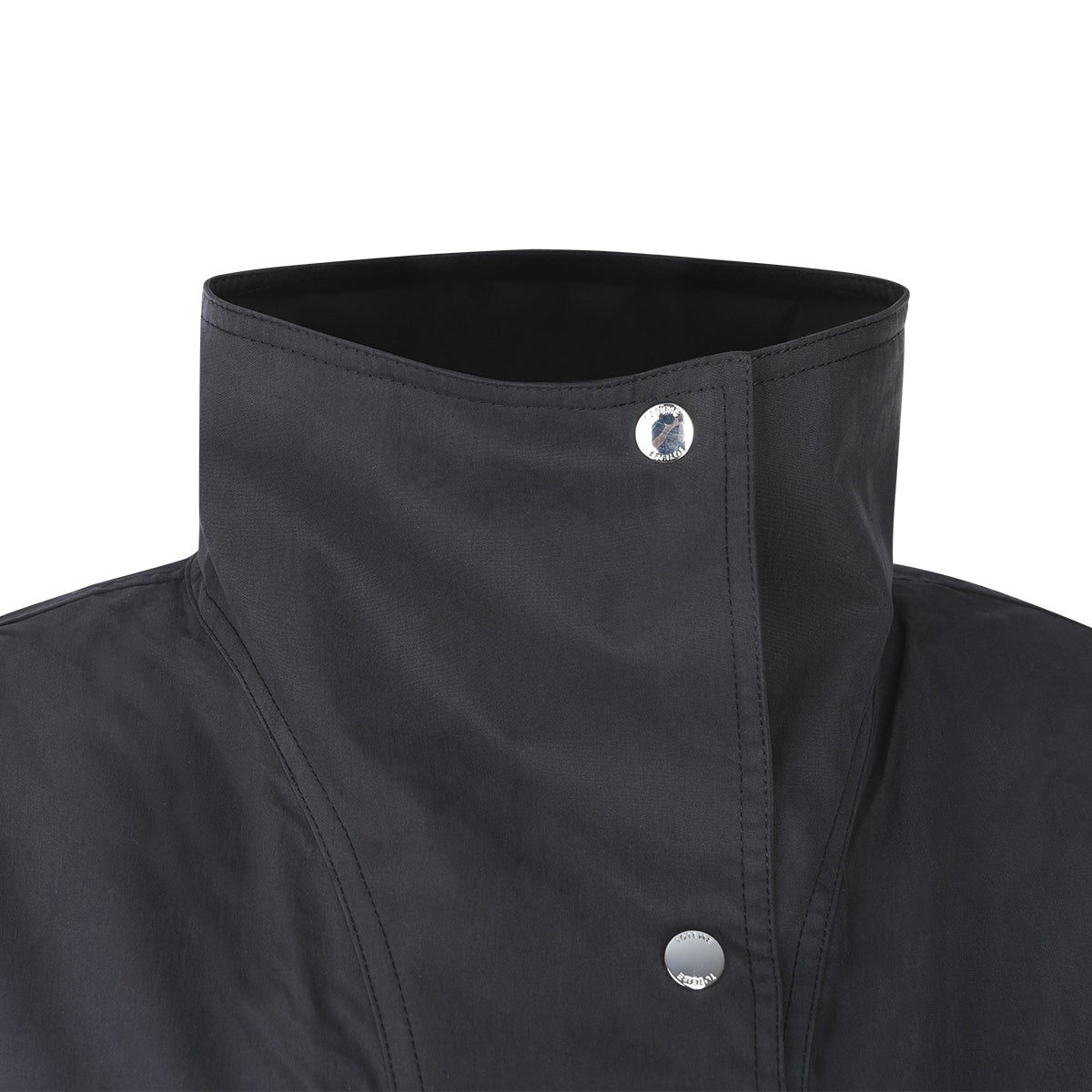 BLACK COTTON BLEND SUMMER PARACHUTE CASUAL JACKET
