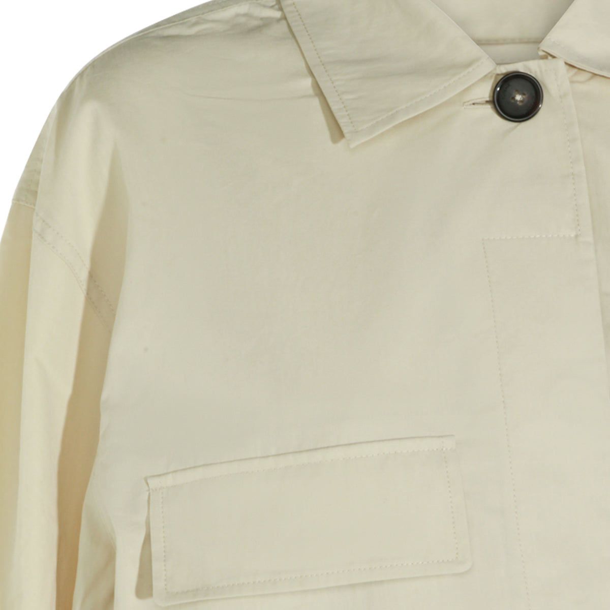 OYSTER COTTON BLEND COLLARED DRAWSTRING TRENCH COAT