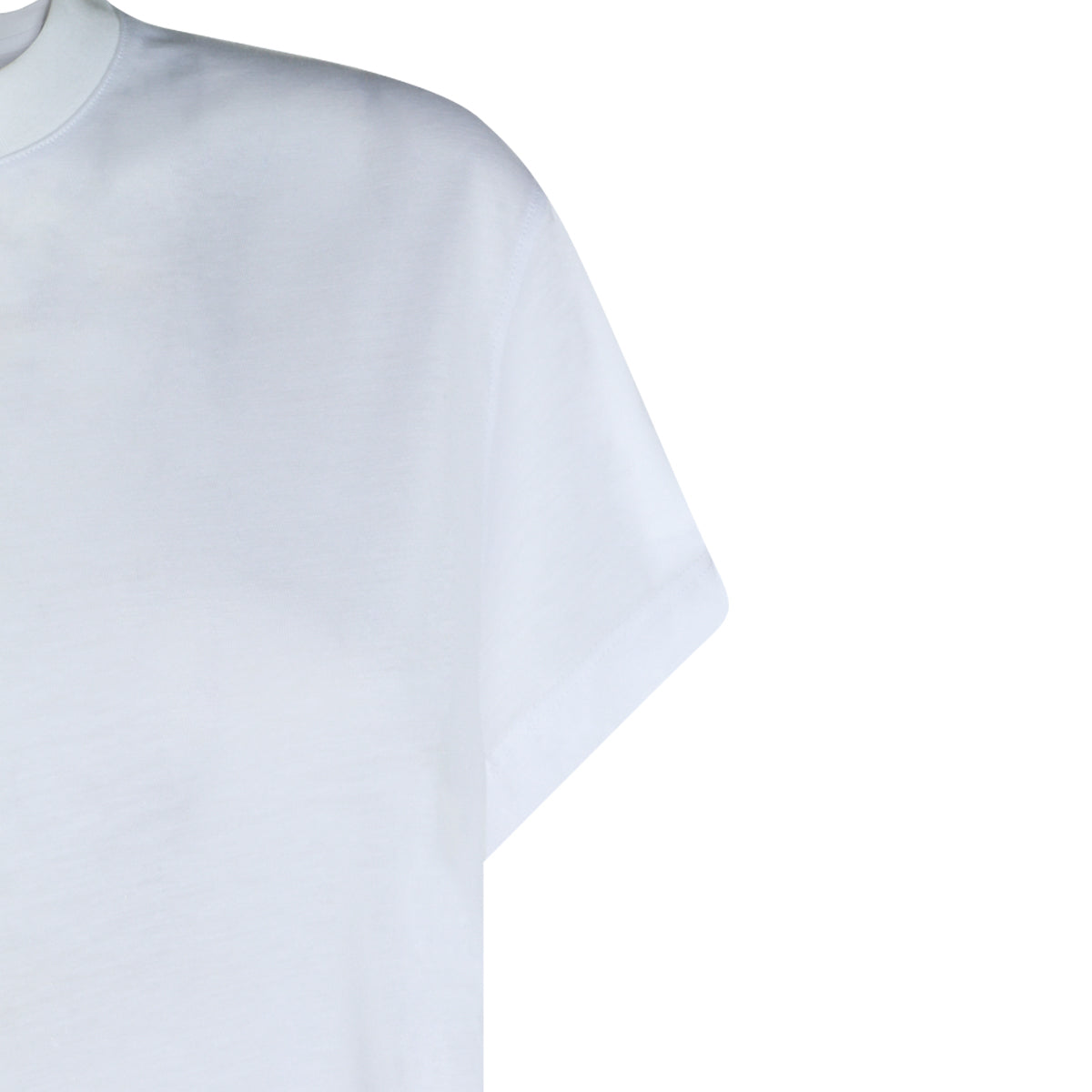 WHITE COTTON STRETCH TIE WAIST TOP