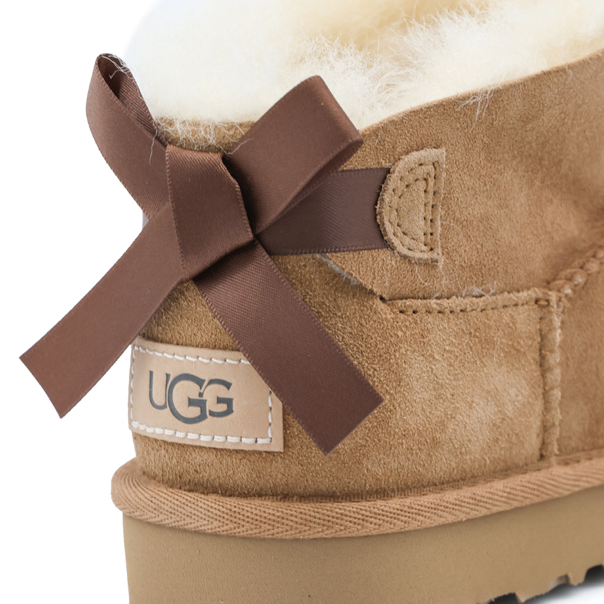 ULTRA MINI CHESTNUT RIBBON BAILEY BOW BOOTS