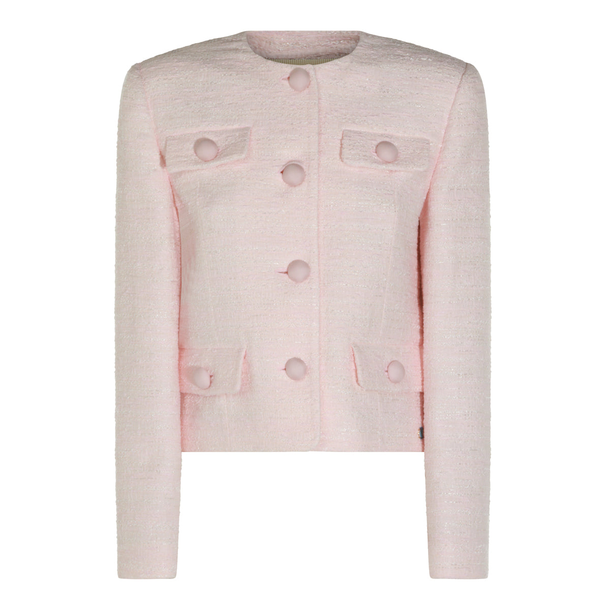 GLOSSY PINK CASUAL JACKET