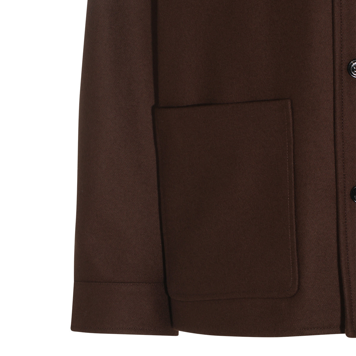BROWN VIRGIN WOOL VLOGO SIGNATURE CASUAL JACKET