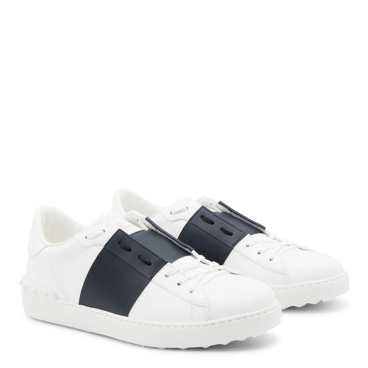 WHITE AND MARINE OPEN SNEAKERS
