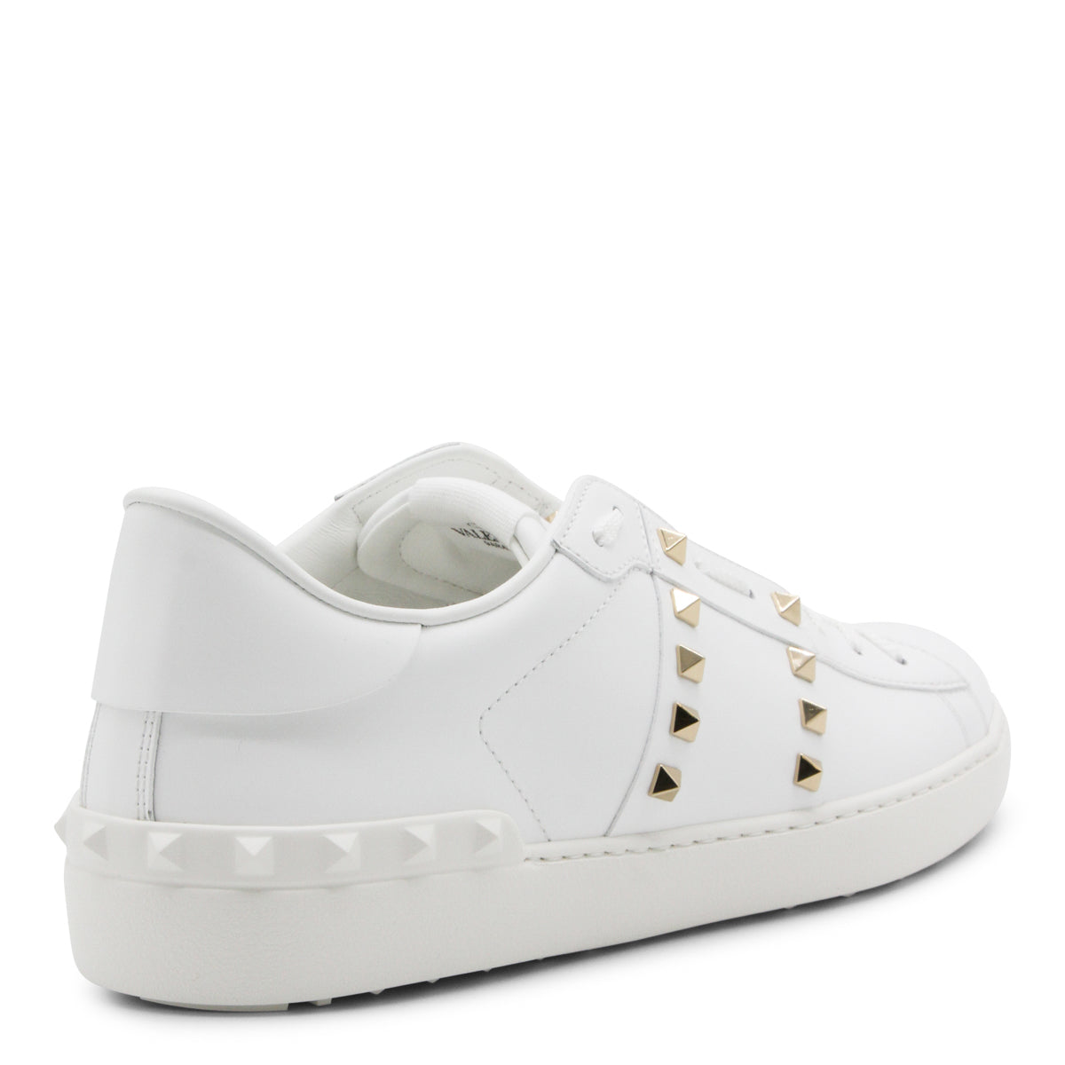 WHITE LEATHER ROCKSTUD UNTITLED SNEAKERS