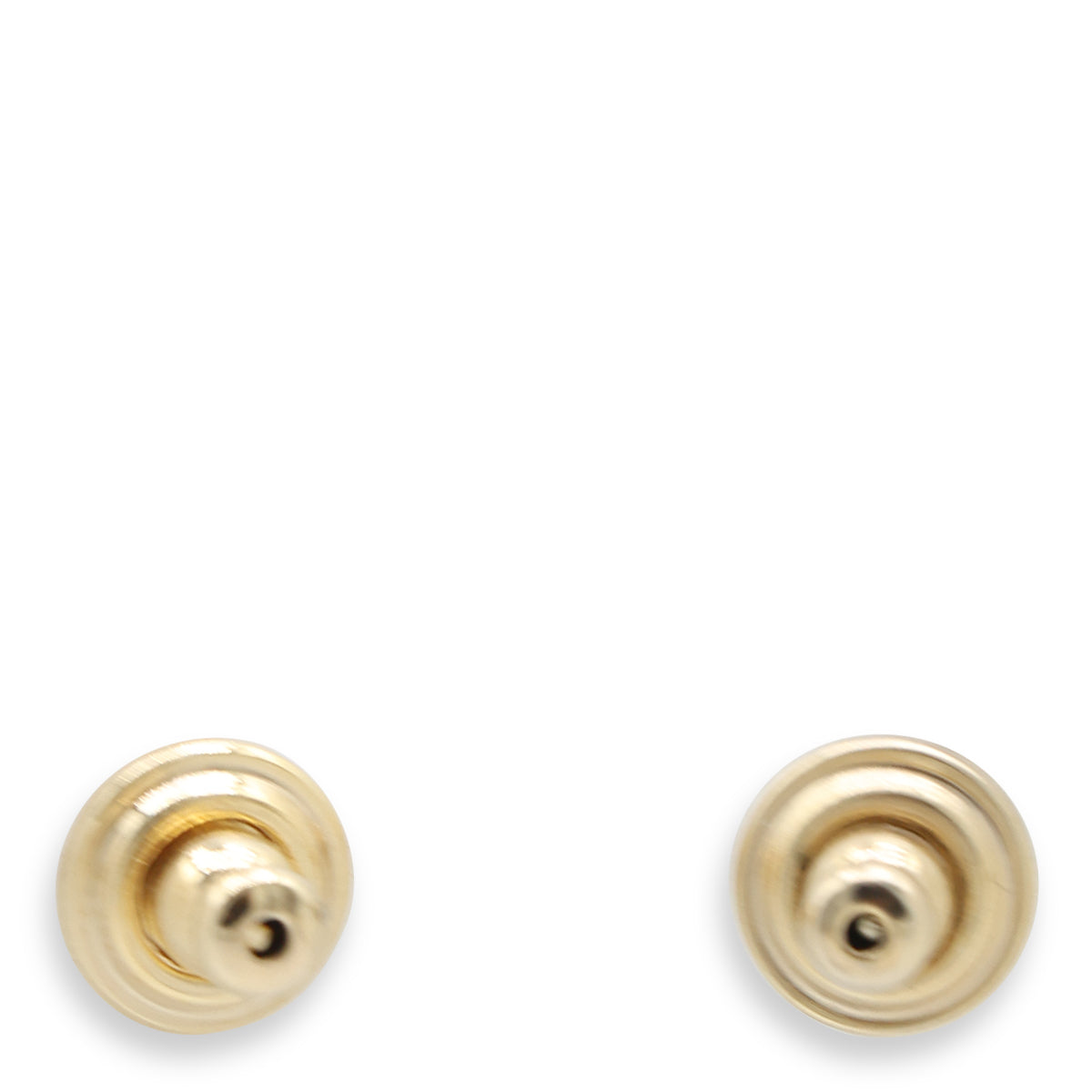 GOLD AND CRYSTAL BRASS VLOGO EARRINGS