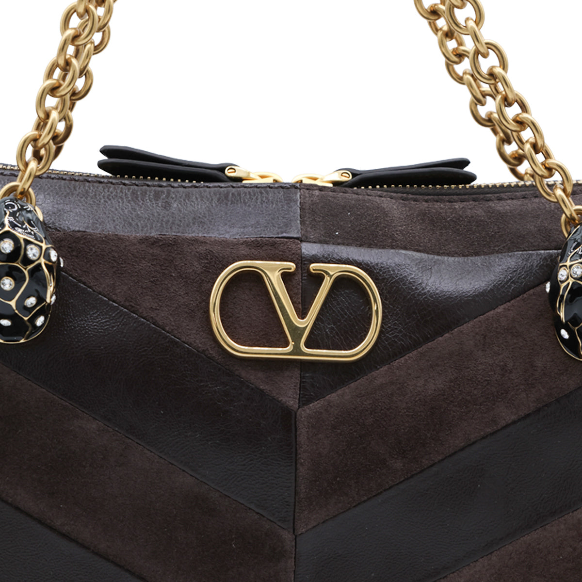DARK BROWN LEATEHR PANTHERA SHOULDER BAG