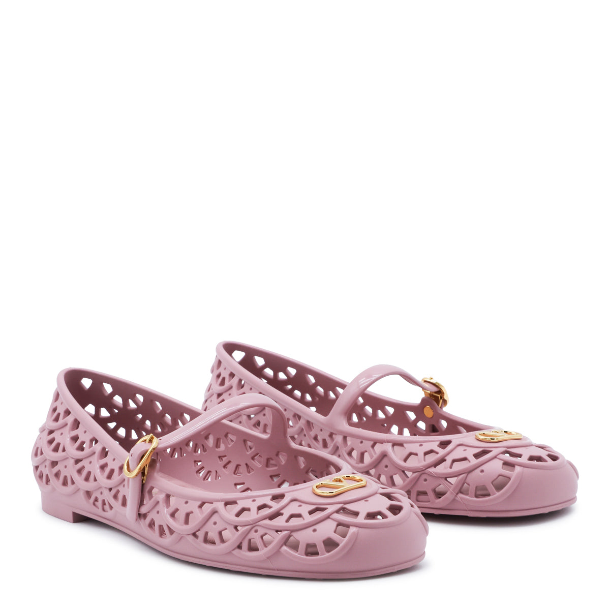 SOFT PINK RUBBER ONDETTE FLATS
