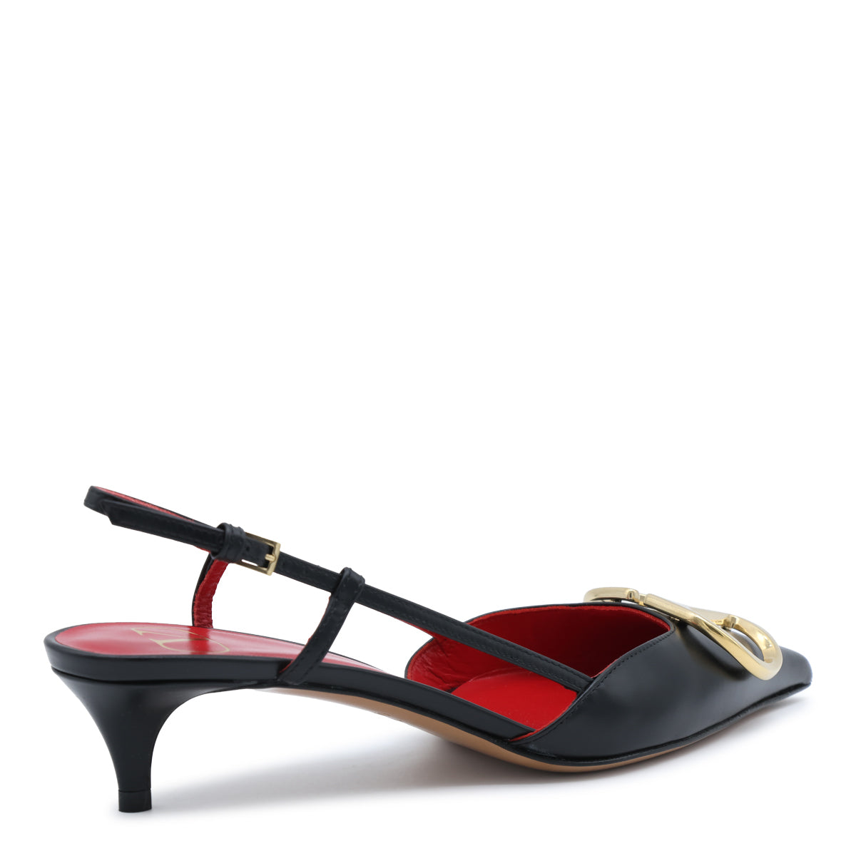 BLACK LEATHER VLOGO SIGNATURE PUMPS