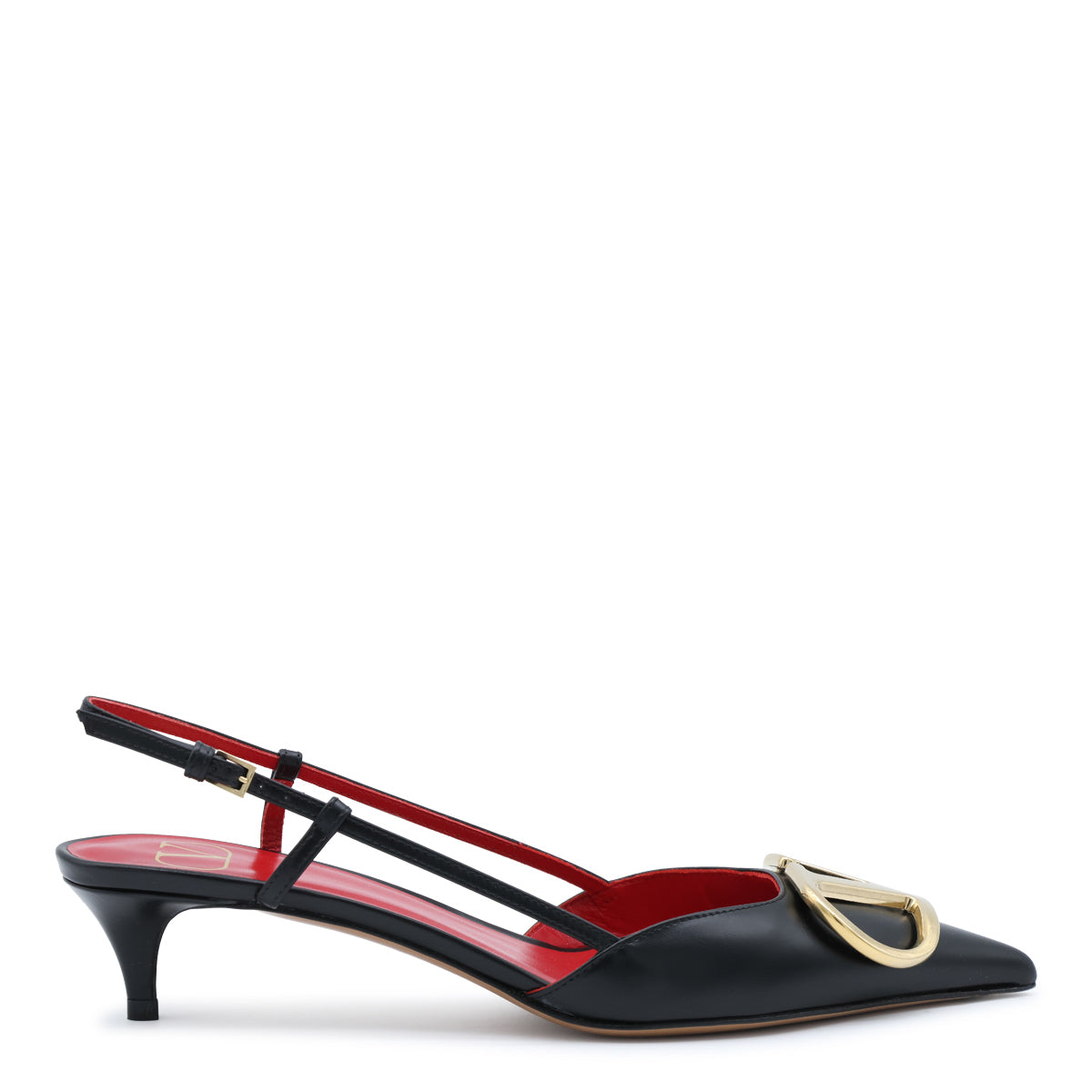 BLACK LEATHER VLOGO SIGNATURE PUMPS