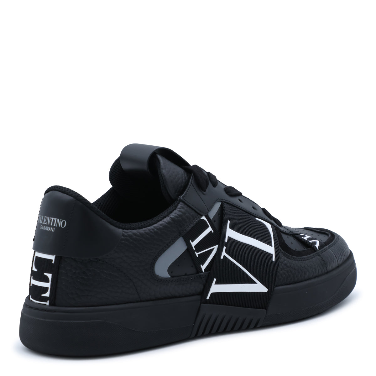 BLACK LEATHER VL7N SNEAKERS
