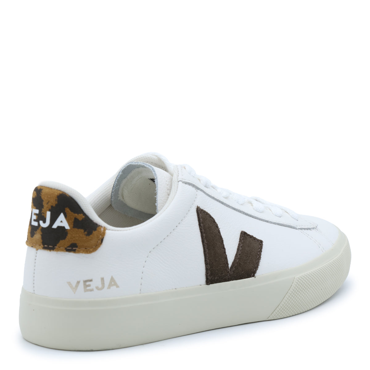 WHIE AND CAMEL LEATHER CAMPO SNEAKERS