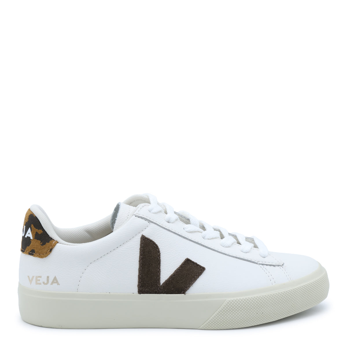 WHITE AND CAMEL LEATHER CAMPO SNEAKERS