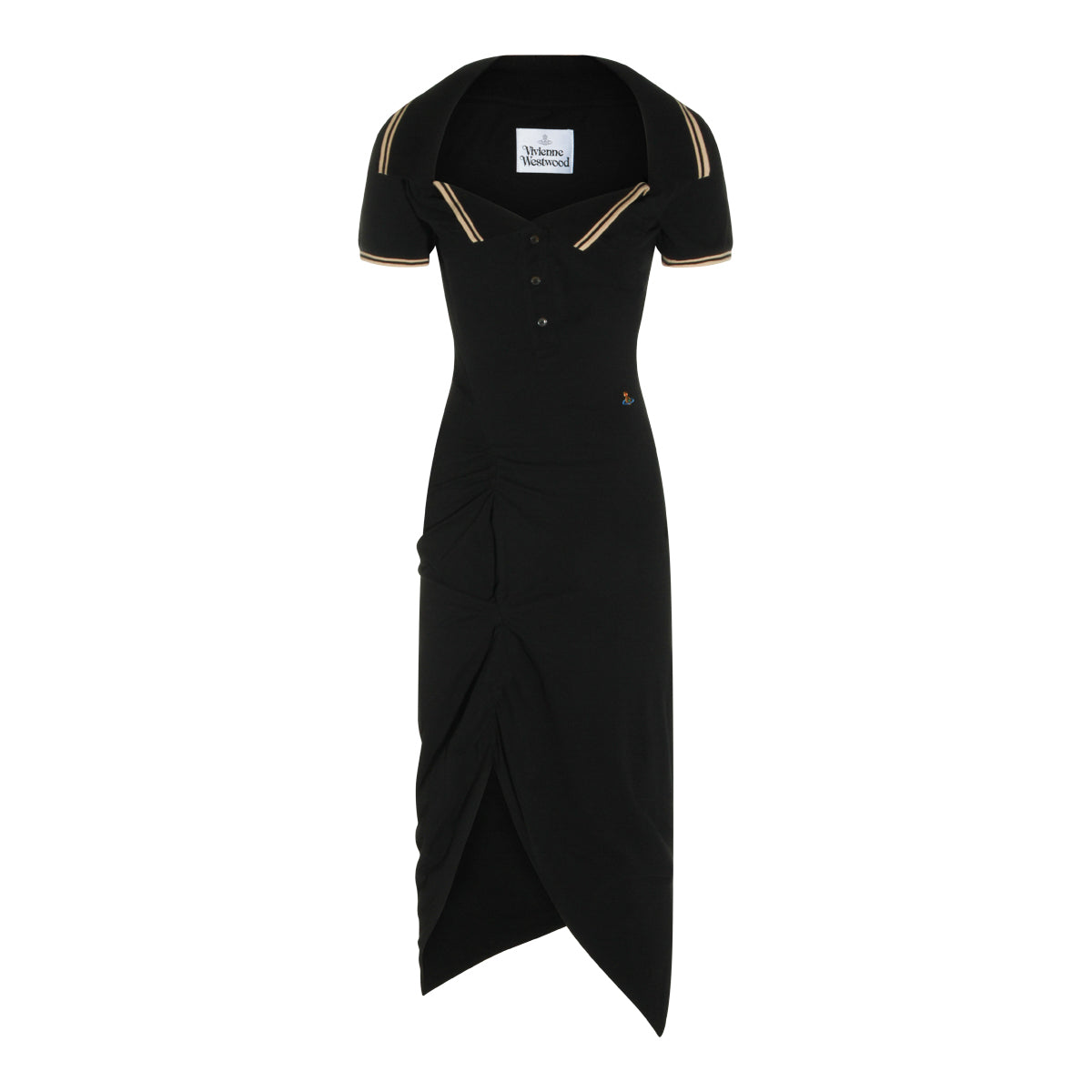 BLACK COTTON LONG MONDAY PULLING DRESS