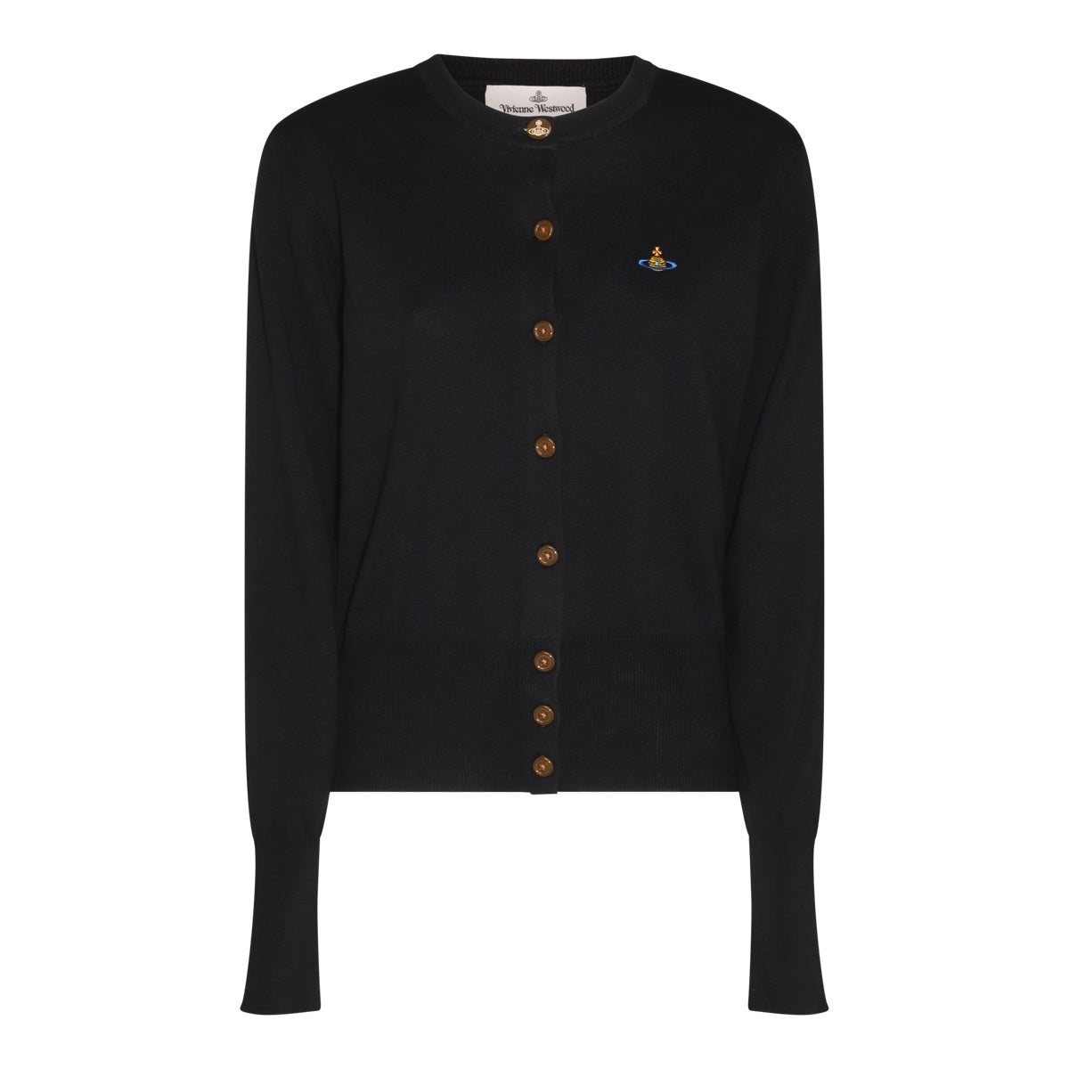 BLACK COTTON AND CASHMERE BLEND BEA CARDIGAN