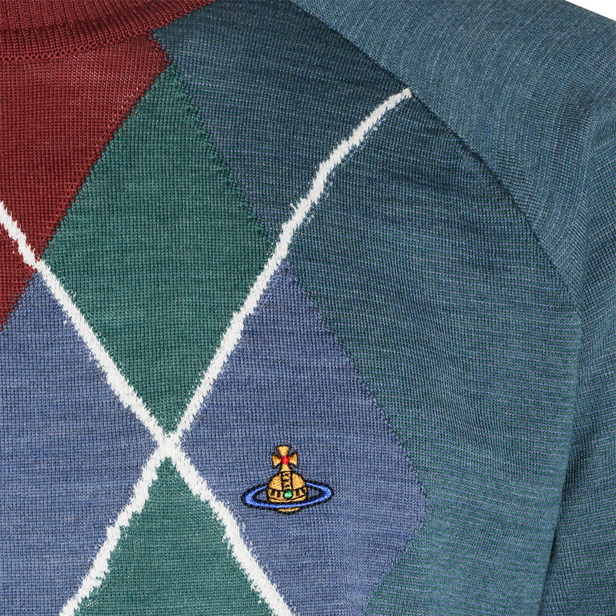 MULTICOLOR WOOL ARGYLE JUMPER