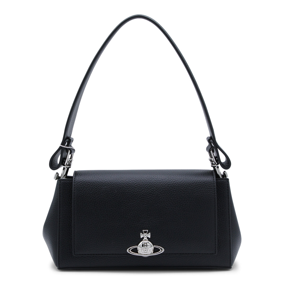 BLACK HAZEL GRAIN MEDIUM SHOULDER BAG