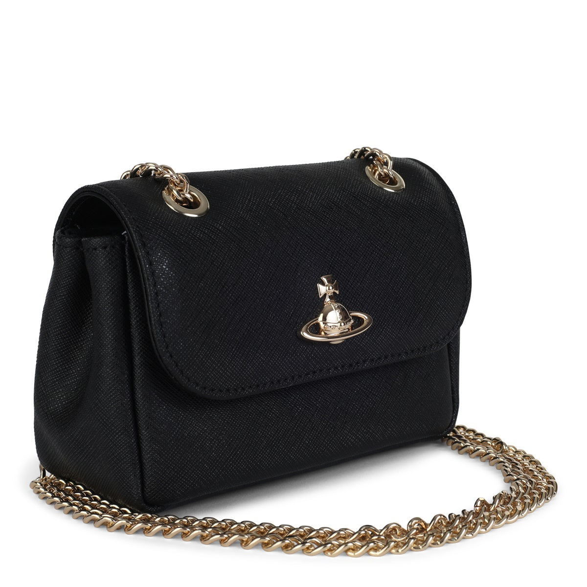 BLACK LEATHER PURSE SMALL SHOULDER BAG