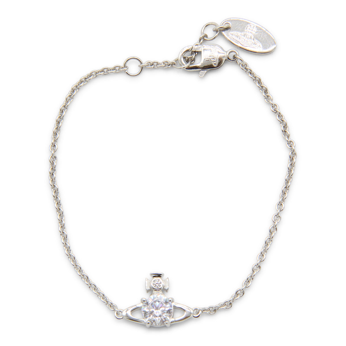 PLATINUM AND WHITE BRASS REINA SMALL BRACELET