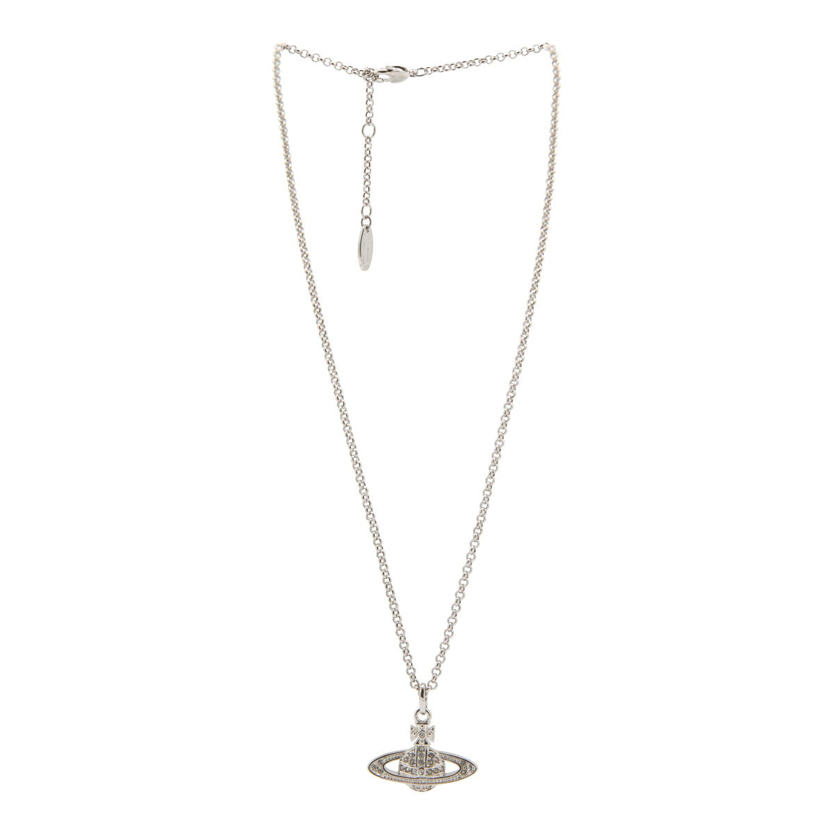 SILVER TONE BRASS NECKLACE