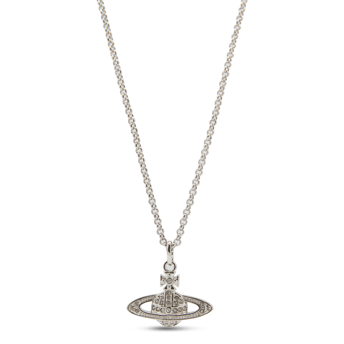 SILVER TONE BRASS NECKLACE