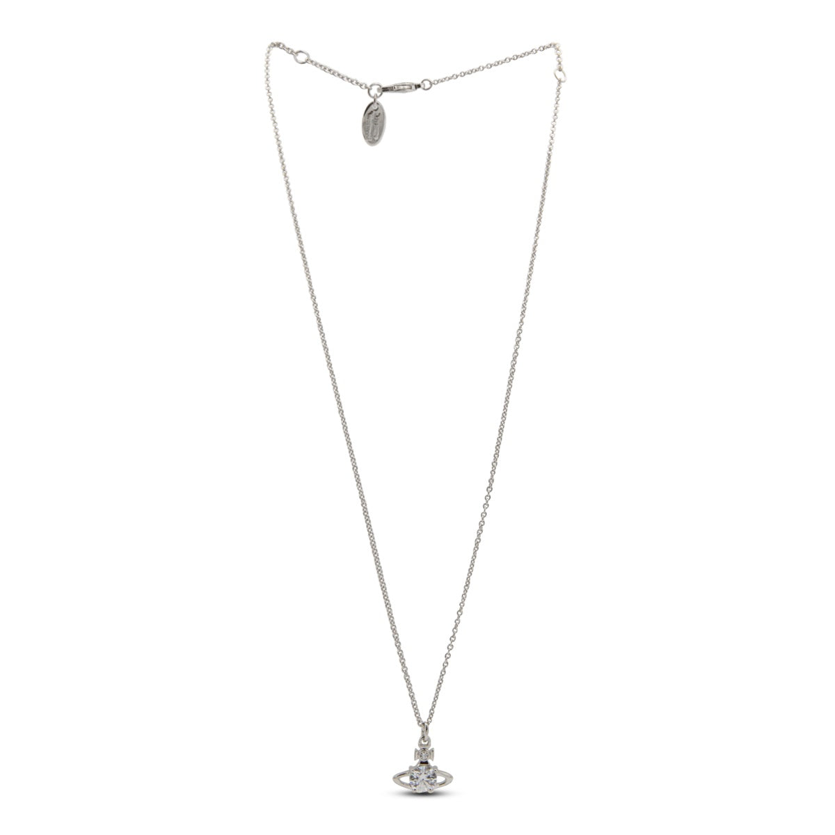 PLATINUM AND WHITE BRASS NECKLACE