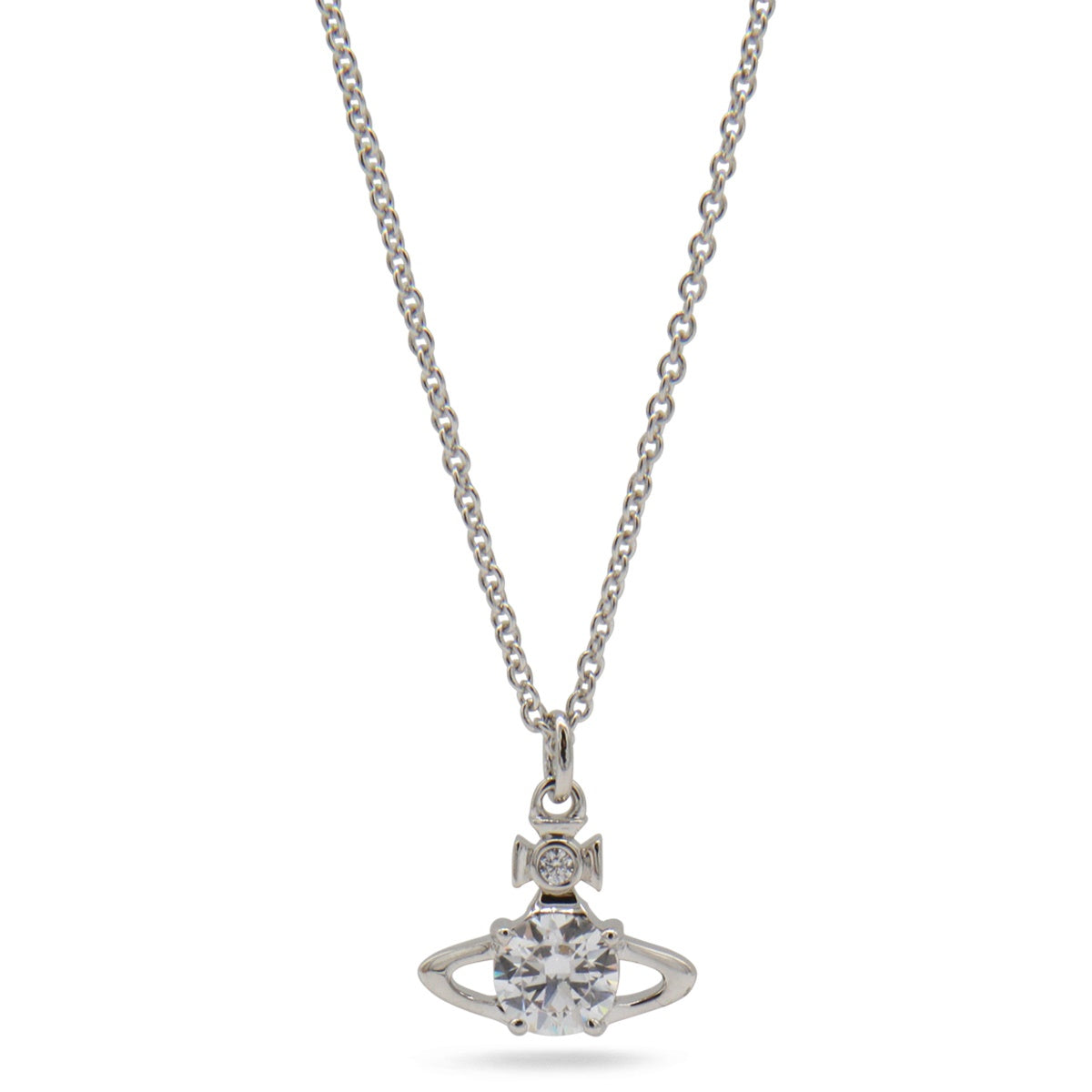 PLATINUM AND WHITE BRASS NECKLACE