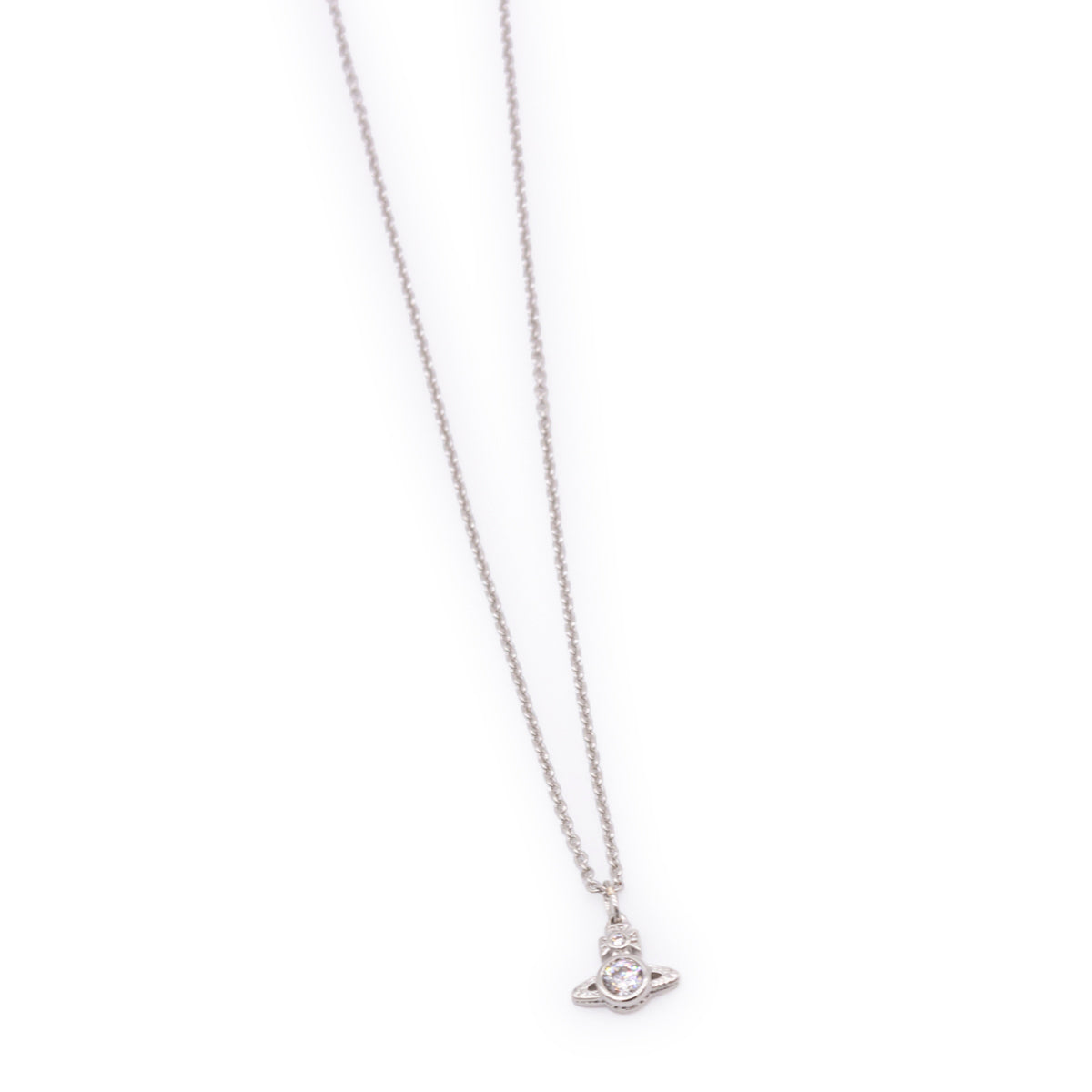 PLATINUM AND WHITE BRASS NECKLACE