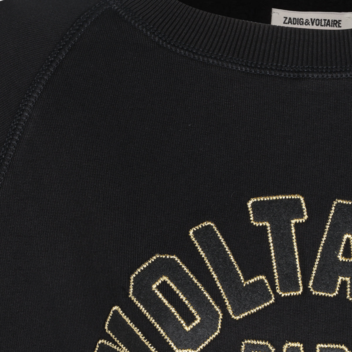BLACK COTTON SWEATSHIRT