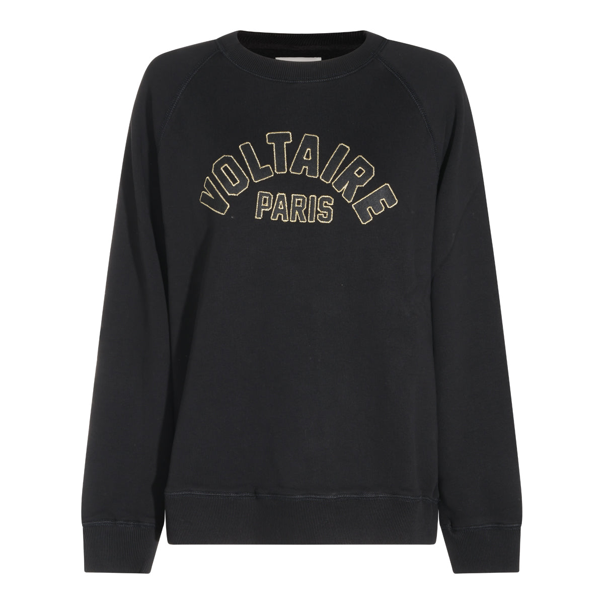 BLACK COTTON SWEATSHIRT