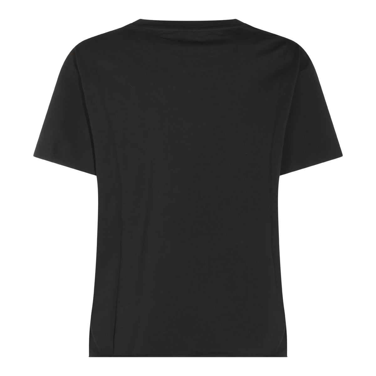 BLACK COTTON STRASS T-SHIRT