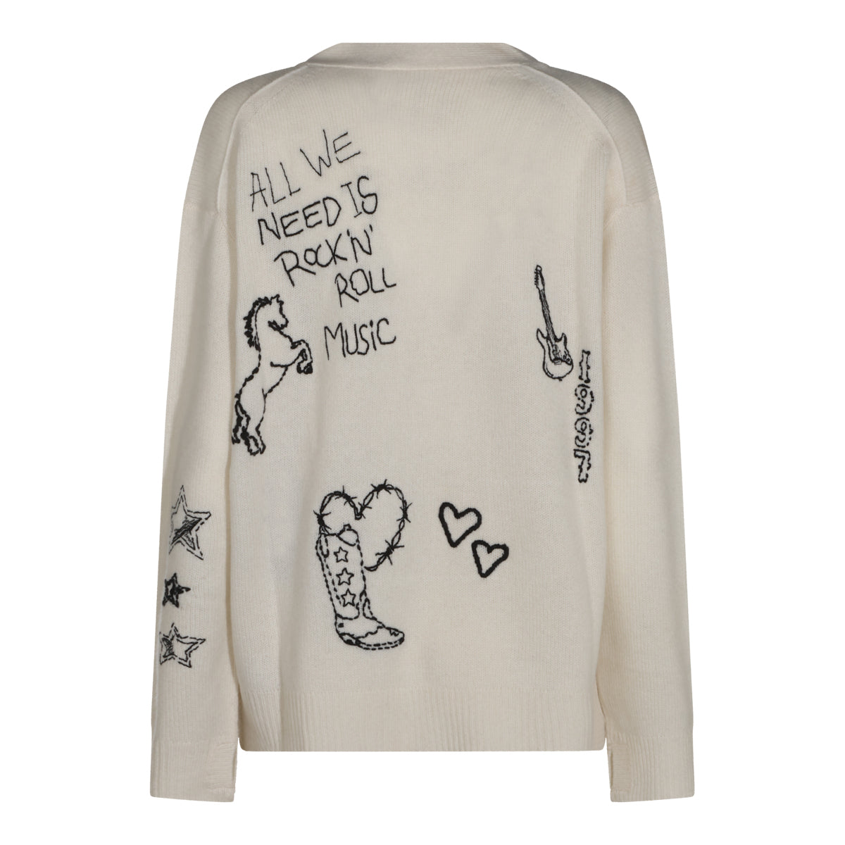 ECRU CASHMERE MIRKAZ CARDIGAN