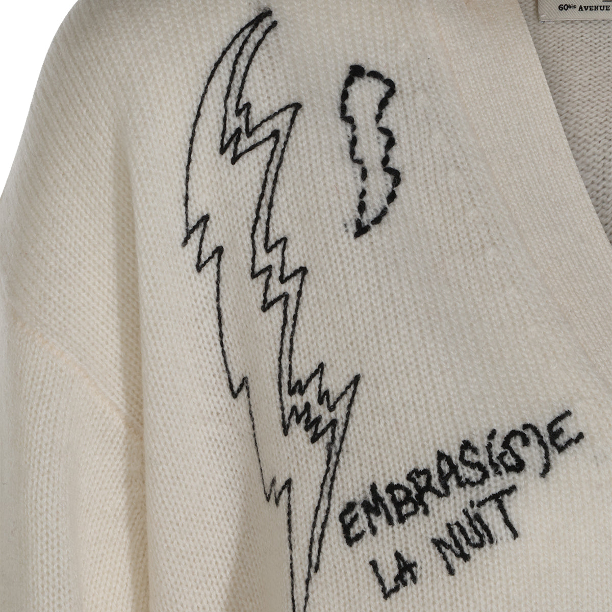ECRU CASHMERE MIRKAZ CARDIGAN