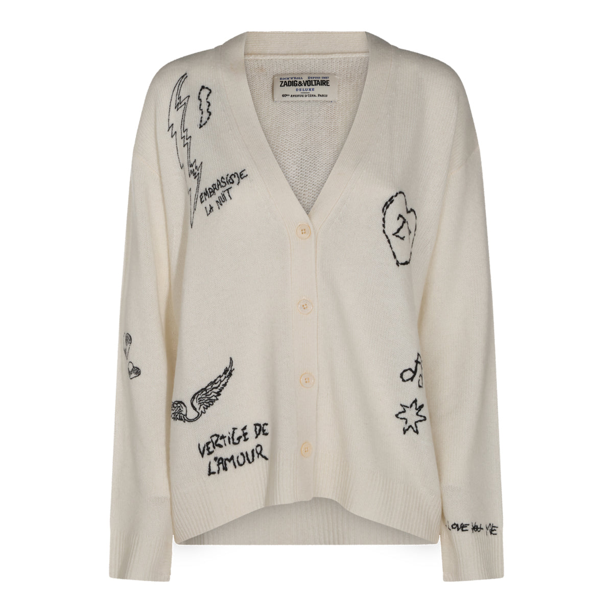 ECRU CASHMERE MIRKAZ CARDIGAN