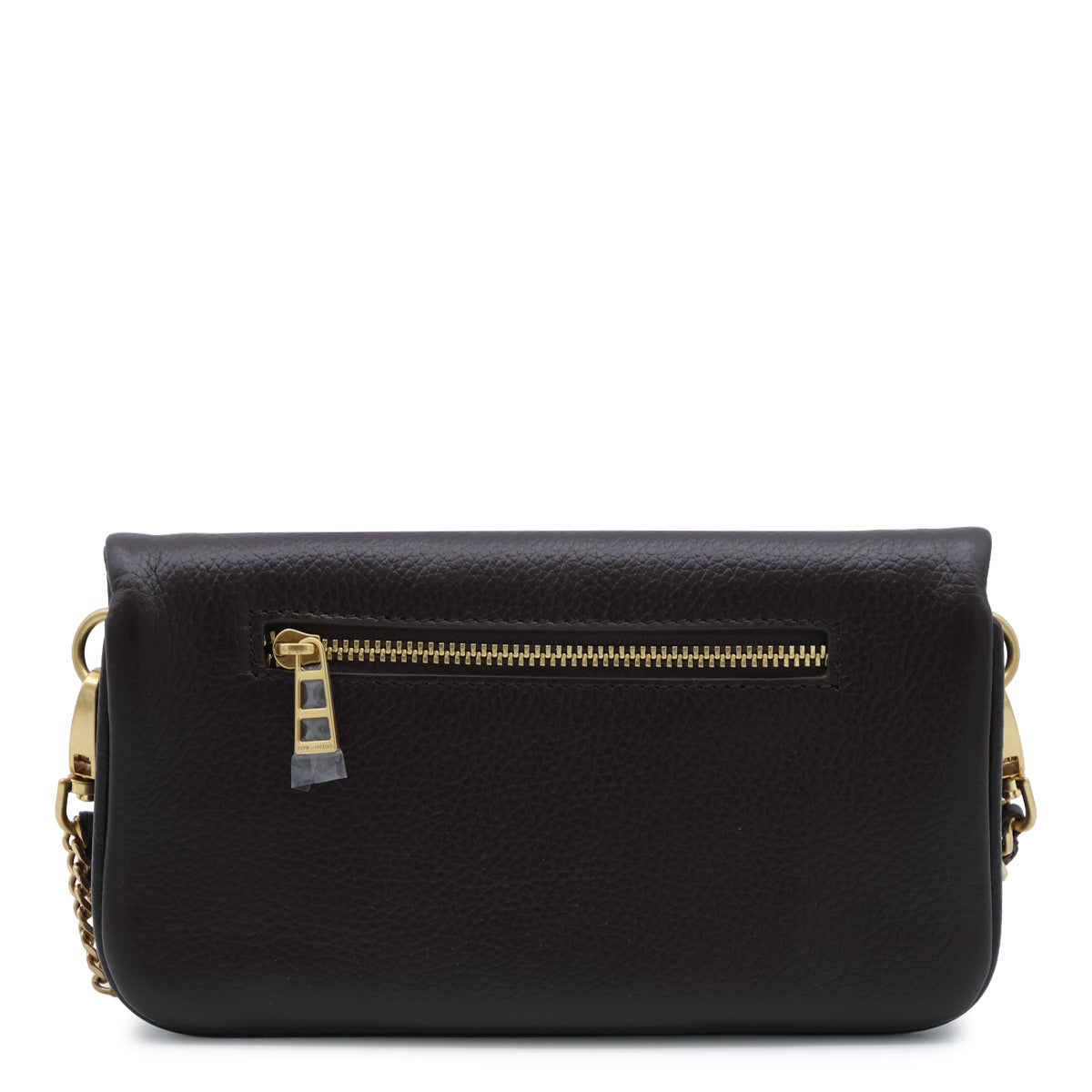 BROWN LEATHER ROCK NANO SHOULDER BAG