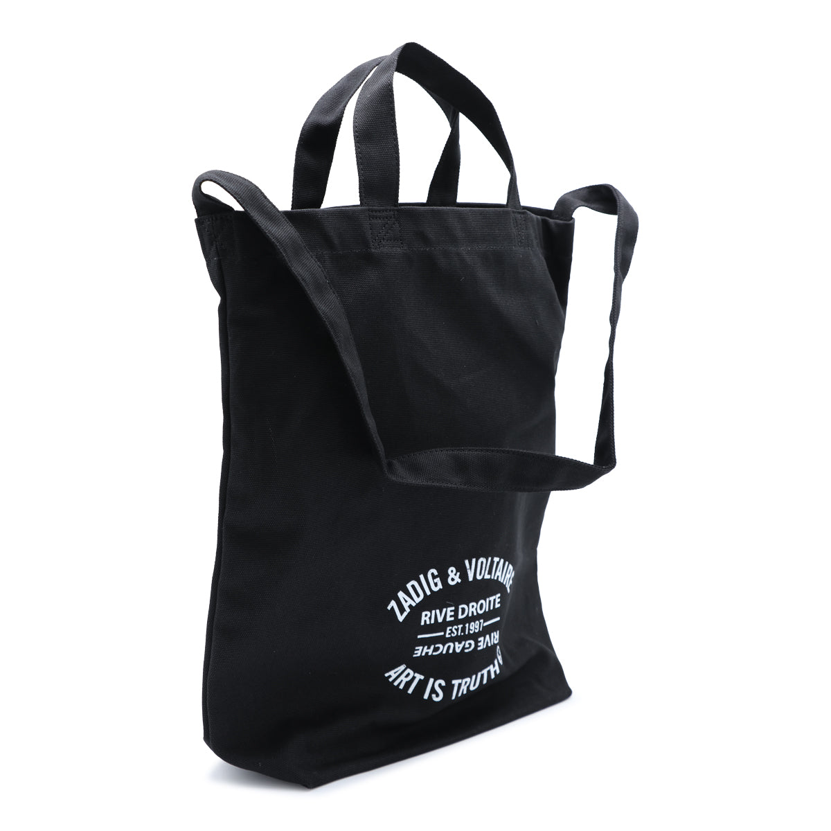 BLACK COTTON TOTE BAG