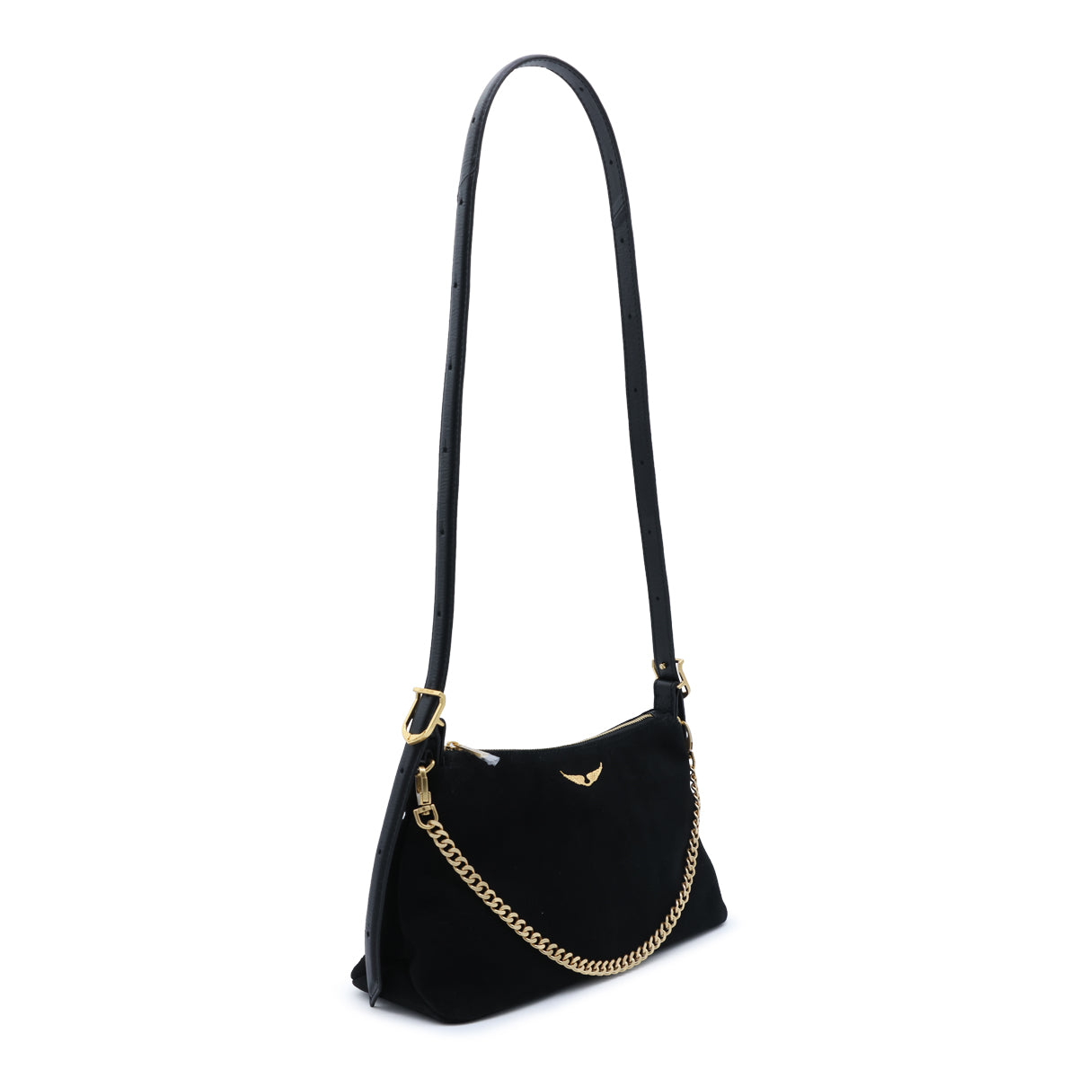 BLACK JIM NANO GRAINED LEATHER SHOULDER BAG