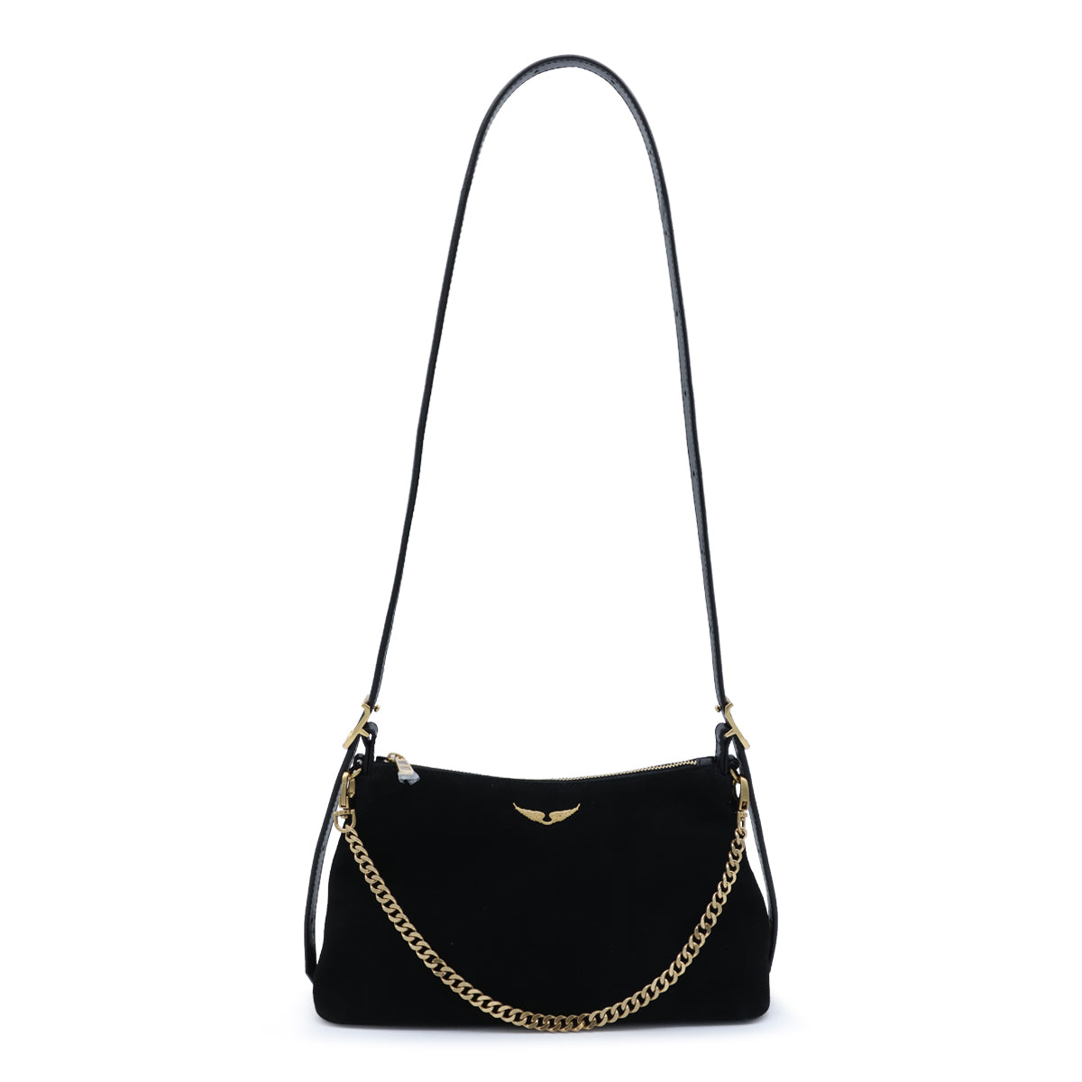 BLACK JIM NANO GRAINED LEATHER SHOULDER BAG