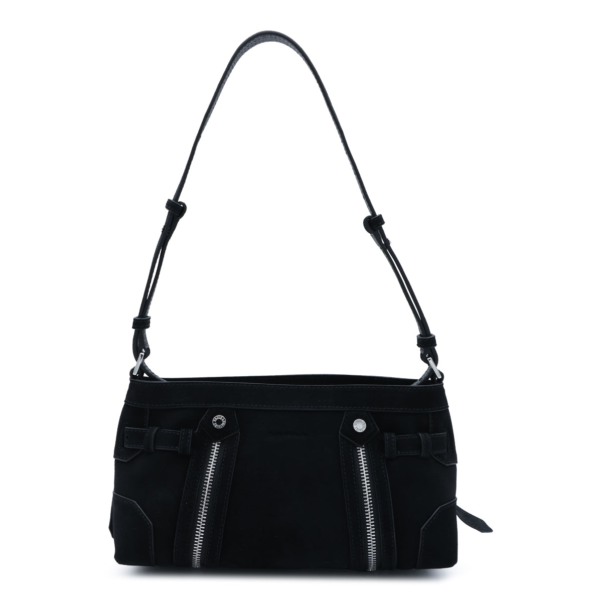 BLACK SUEDE MADISON MINI SHOULDER BAG