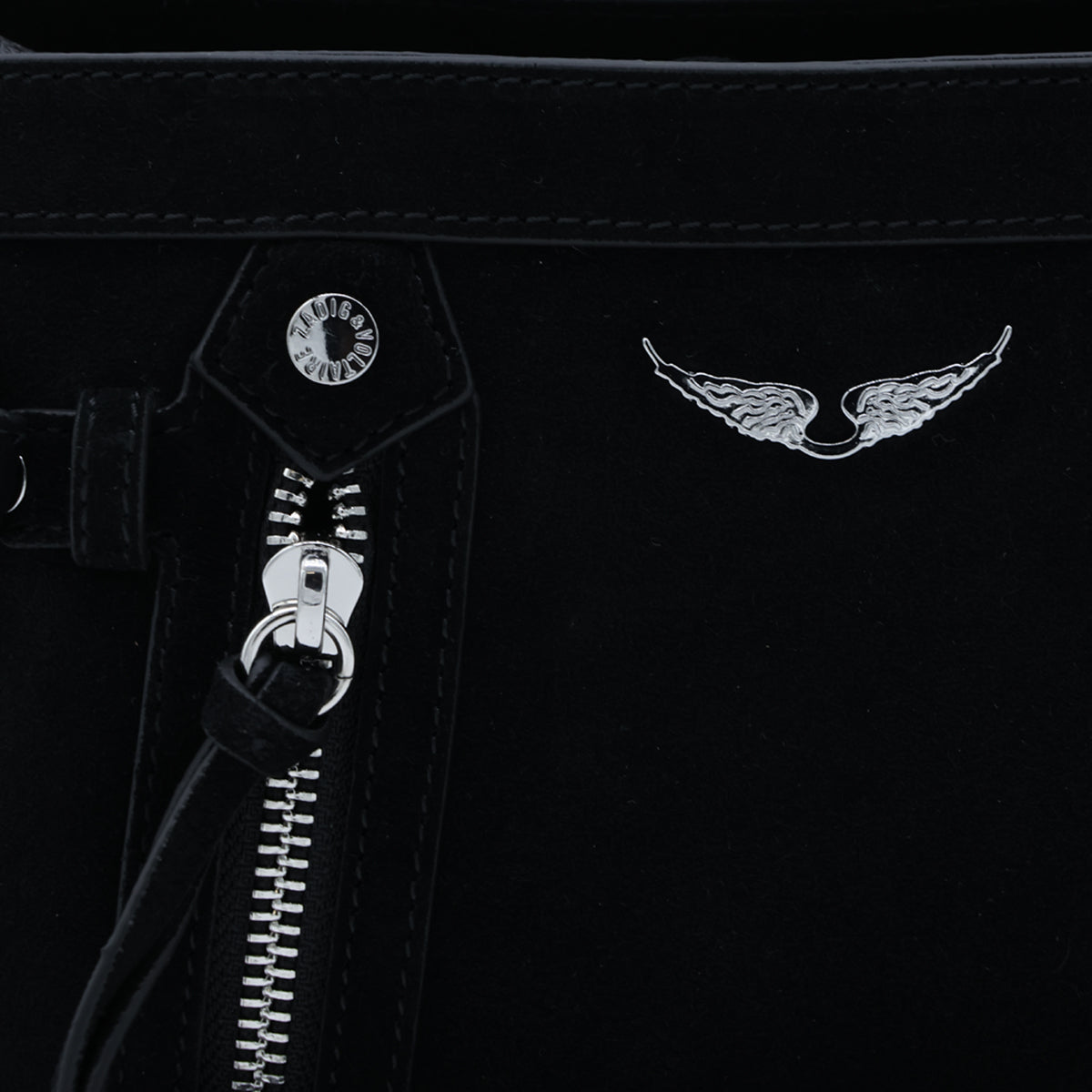 BLACK SUEDE MADISON MINI SHOULDER BAG
